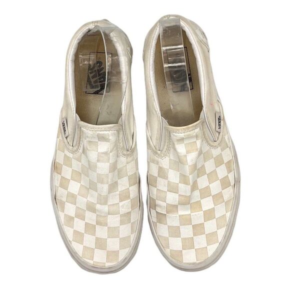 Vans Vault OG Era LX Checkboard Logo Size 7 Men's Shoes Tan And White - Picture 12 of 12